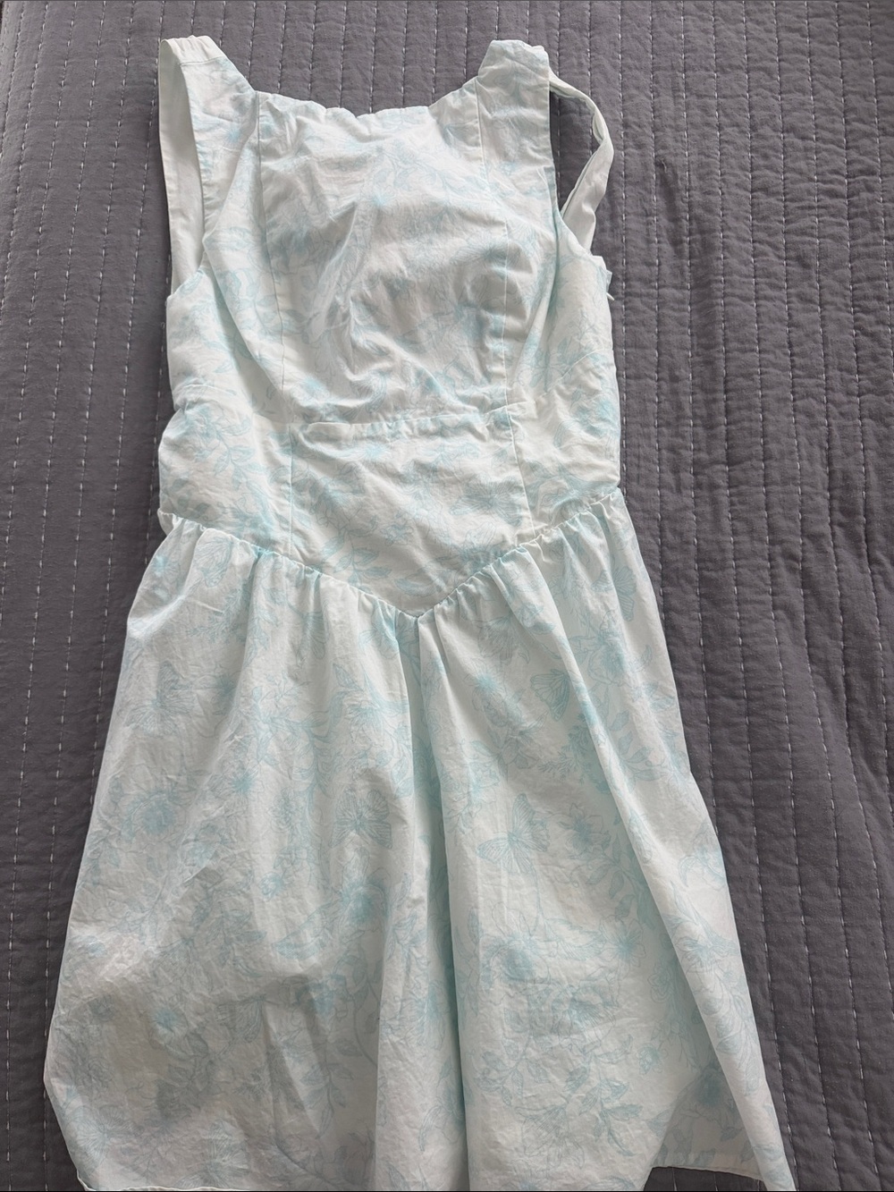 SIZE SMALLwild fable Light Blue Floral Backless Sundress